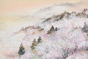 木村 圭吾 「春麗吉野」 日本画 8号