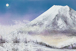 木村 圭吾 「黎明ー冬の陶酔」 日本画 50×120
