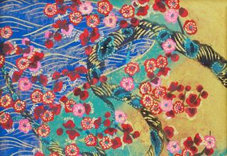 平松礼二「梅花図」23×23 日本画