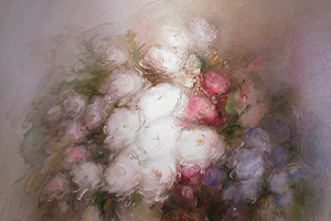 ミランダ　「ブーケ」　油彩30号