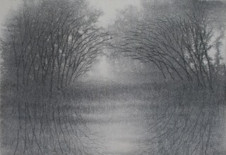 「青時雨」墨 25.7×36.5㎝