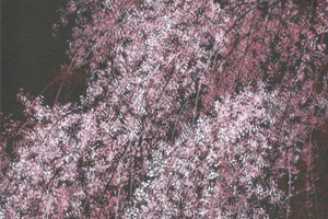 (F10号) 千住博【月光の湖畔】肉筆/裏共シール有り/岩彩 F10号) 千住博【月光の湖畔】肉筆/裏共シール有り/岩彩 千住 博