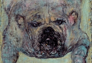 「う~ん」油彩4号