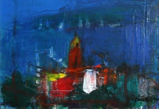 「St.Tropez」油彩 4号スクエア