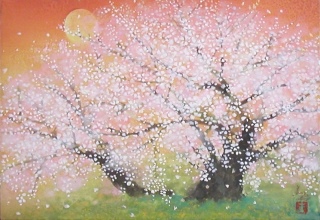 「千年臥龍桜」日本画 ＳＭ