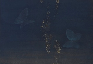 「咲き始め」日本画 45.5×23.5cm