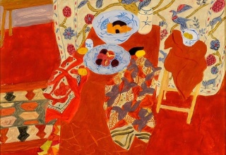 「バディック風のインテリア」オイルオンペーパー 8号