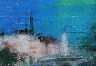「シテ島」油彩 20×40cm
