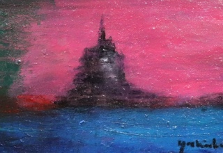 「モンサンミッシェル」油彩 24×41cm