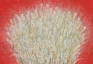 「麦図」洗い出し 55×46cm