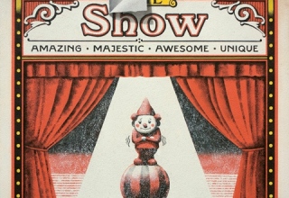 「The Snow in The Show」油彩、砂／キャンバス 60.6×60.6cm