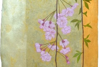 「残桜」日本画90×33cm