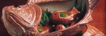 赤楽鯛形蓋物土鍋