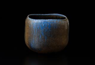 「瑠璃黒茶盌」Φ11.7×Ｈ9.7cm