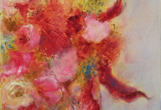 大和田いずみ「ブーケ」油彩30.5×23cm