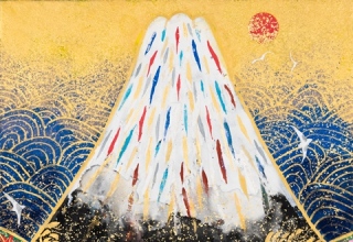 平松礼二「白岳春秋」日本画2号スクエア