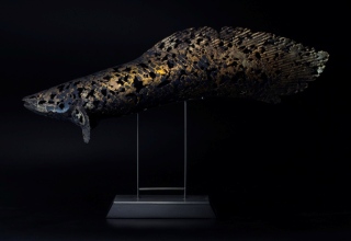 「悠影」銅・真鍮・ステンレス　L39×D18×H59cm