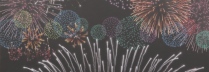 阪本トクロウ「花火」アクリル／高知麻紙  60.6×91cm