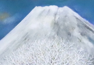 木村圭吾「純白の富岳嶽」日本画P6号