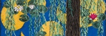 平松礼二「池に映える金色の雲」日本画SM