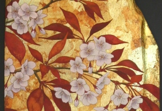 「花笑み－山桜」日本画75×25.5cm