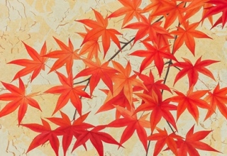 「秋の色Ⅰ」日本画 35×70㎝