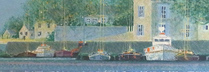 ブーリエ　「反映のゆらめき」 油彩 46x56