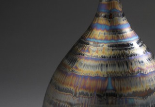 宮村秀明　「Vase with four colors」　磁器　