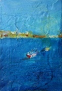 大和田いずみ「舟　-La Habana-」　　油彩10×7　　　売約済　