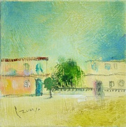 大和田いずみ「暑い日　－Varadero, CUBA-   」　油彩12.5×12.5　　　売約済