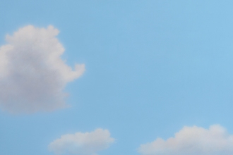 阪本トクロウ　「フロート」　1167×652mm アクリル・雲肌麻紙